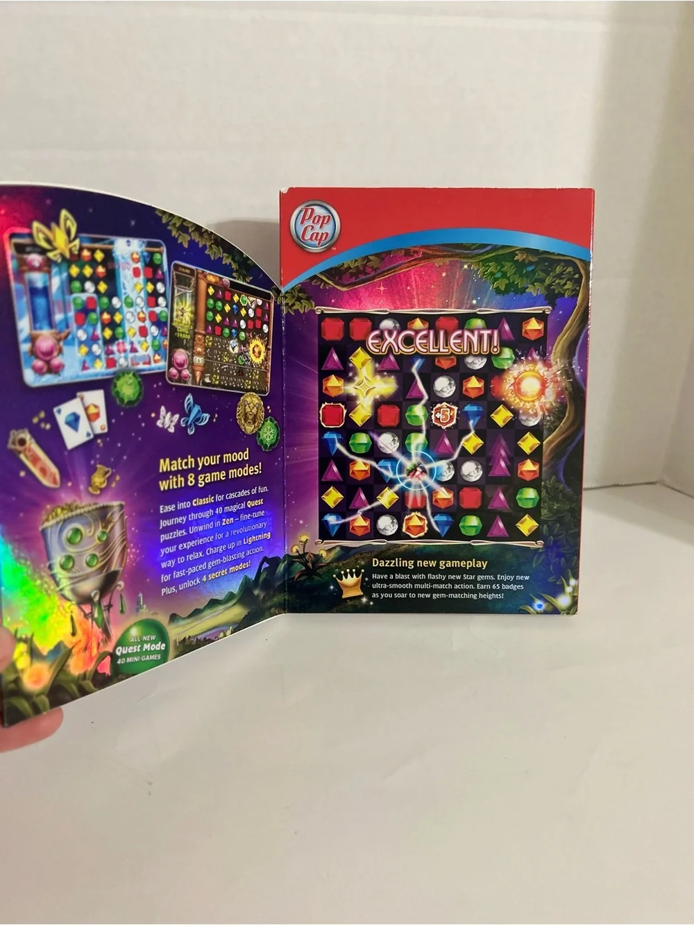 Bejeweled 3 (PC Windows/Mac CD-ROM, 2010) Pop Cap Games with Sleeve Case Cover